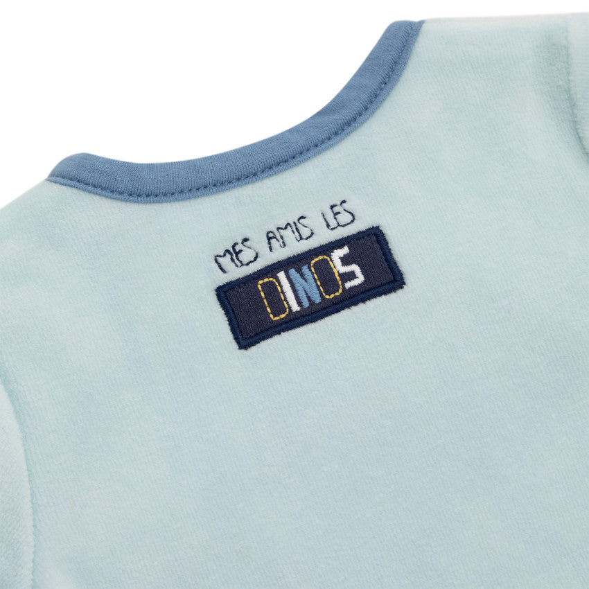 "My Dino Friends" Velour Sleepsuit for Baby Boys - Prémaman