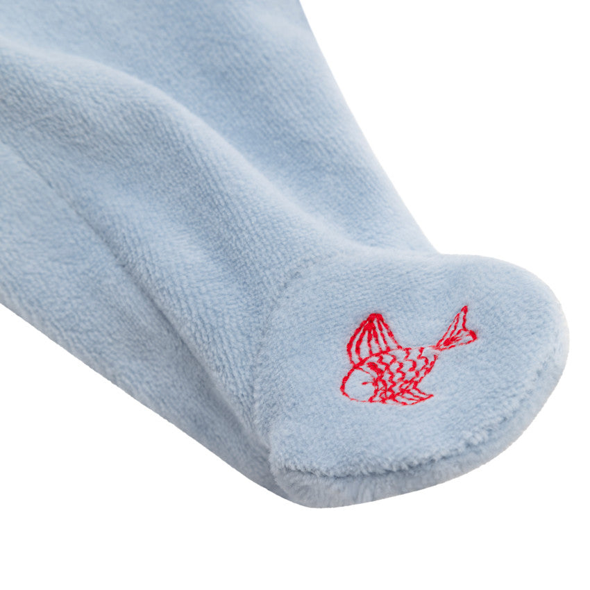 Pretty Sea velour sleepsuit for baby boys - Prémaman