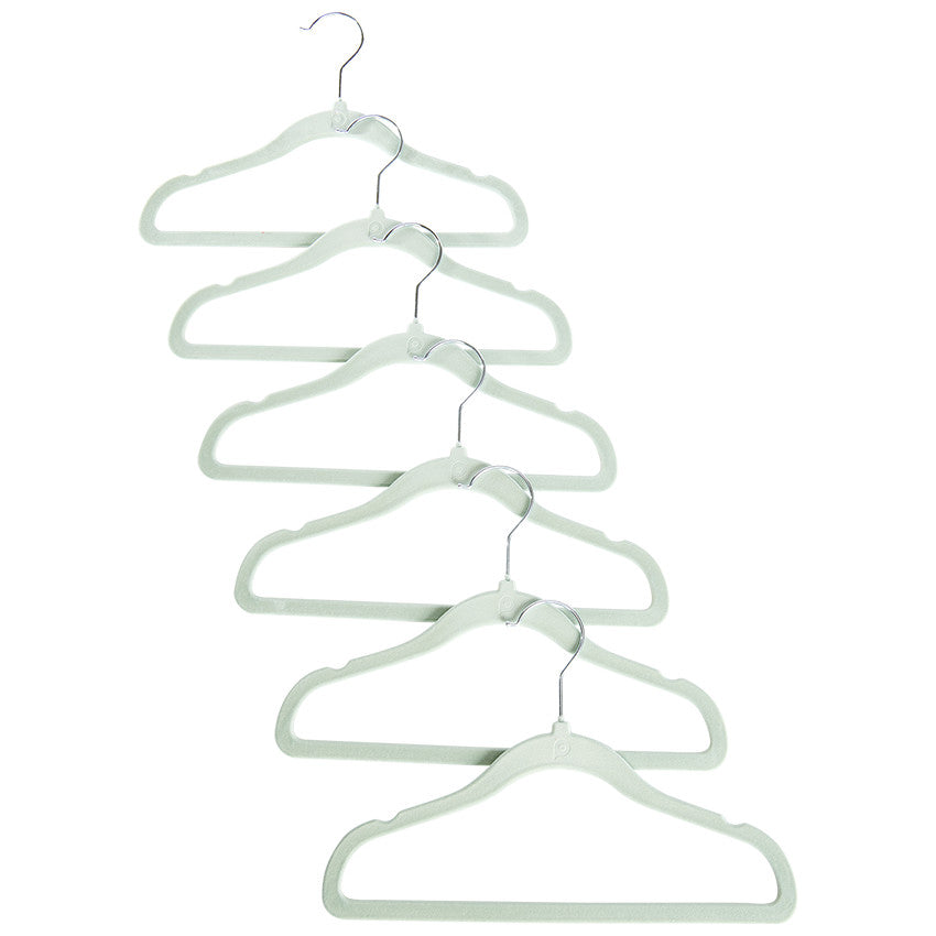 Lot de 6 cintres en velours vert - Prémaman