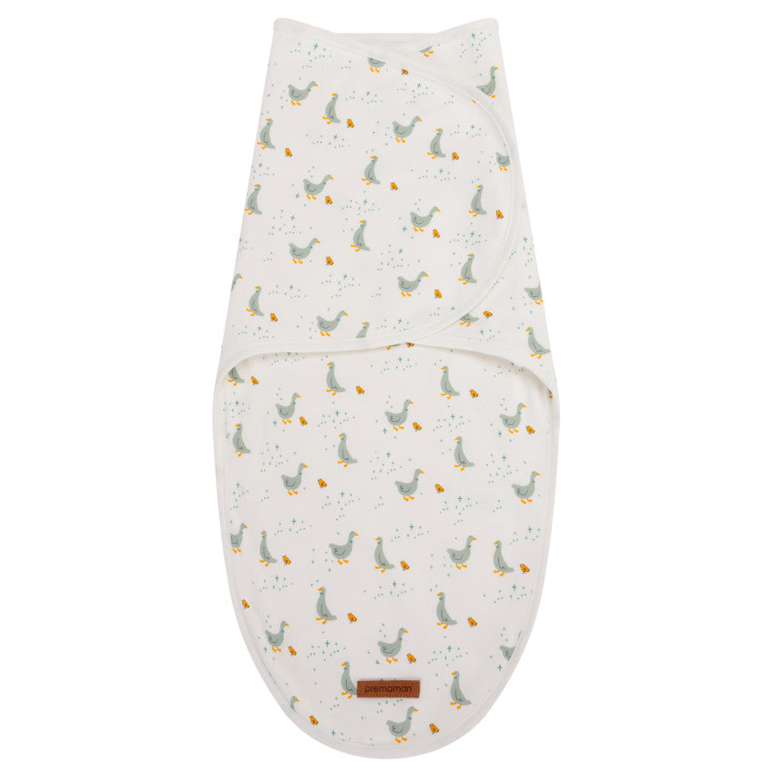 Printed geese swaddle blanket - Prémaman