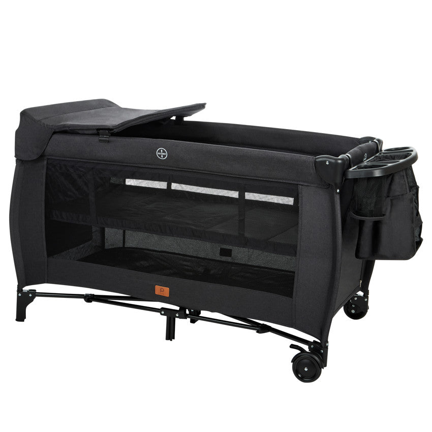 Lit de voyage avec accessoires Top All In noir - Prémaman