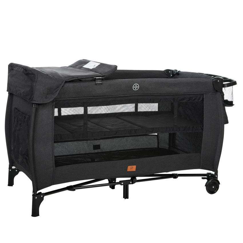 Travel cot with accessories Top All In black - Premaman