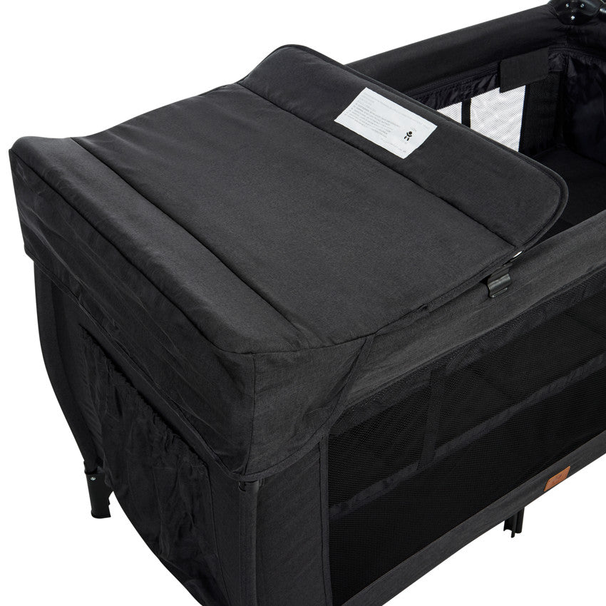 Lit de voyage avec accessoires Top All In noir - Prémaman