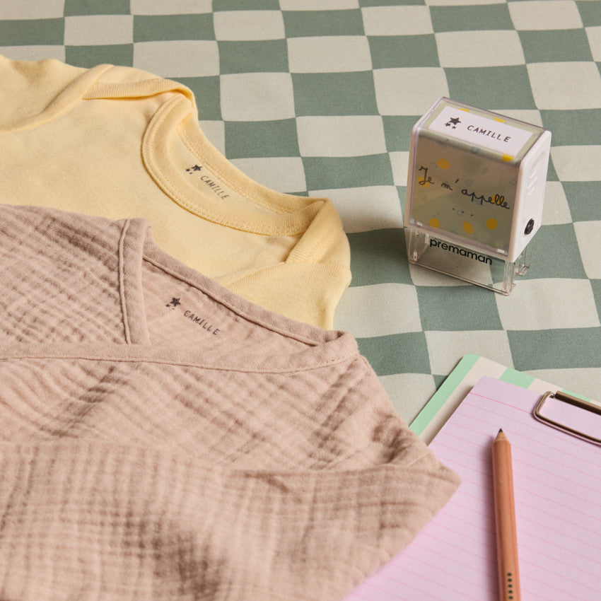 Tampon encreur textile personnalisable - Prémaman