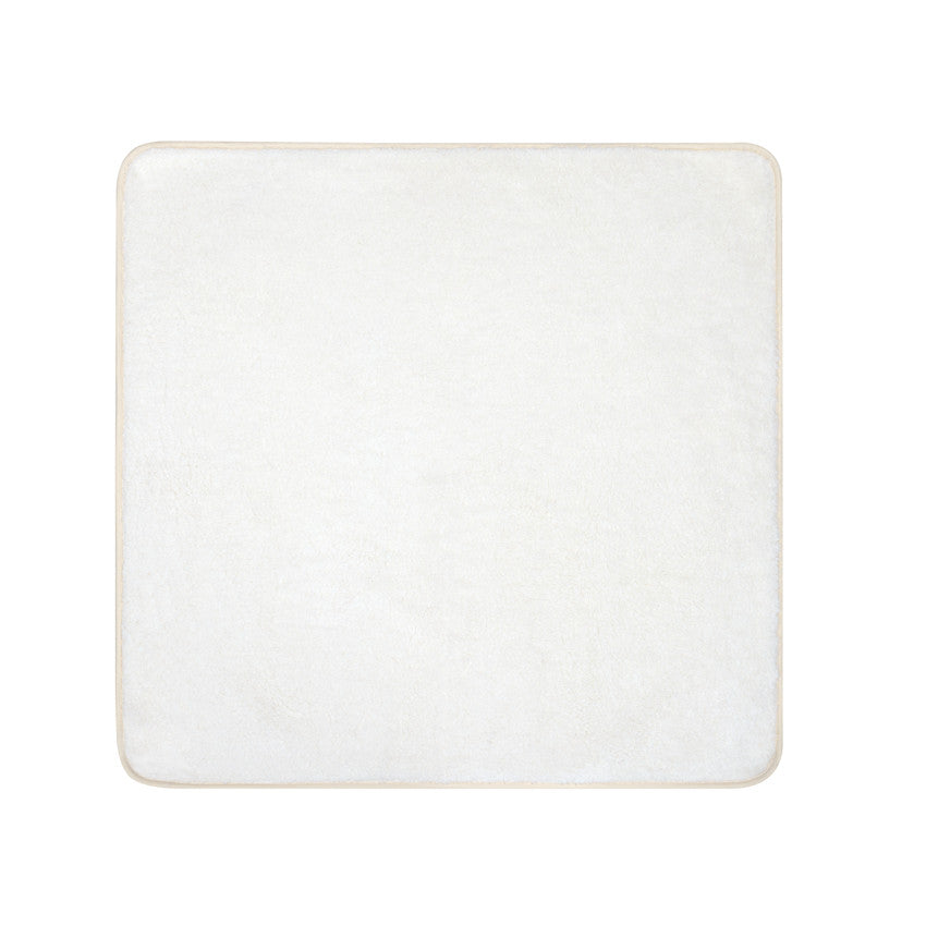 Two-material blanket 80 x 80 cm sheep print Farm Life beige - Premaman