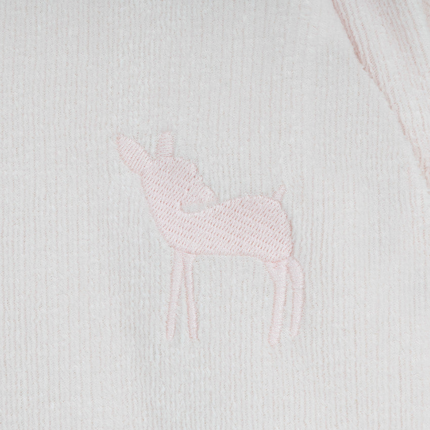 Corduroy sleeping bag with removable sleeves TOG 3.5 pink deer - Prémaman