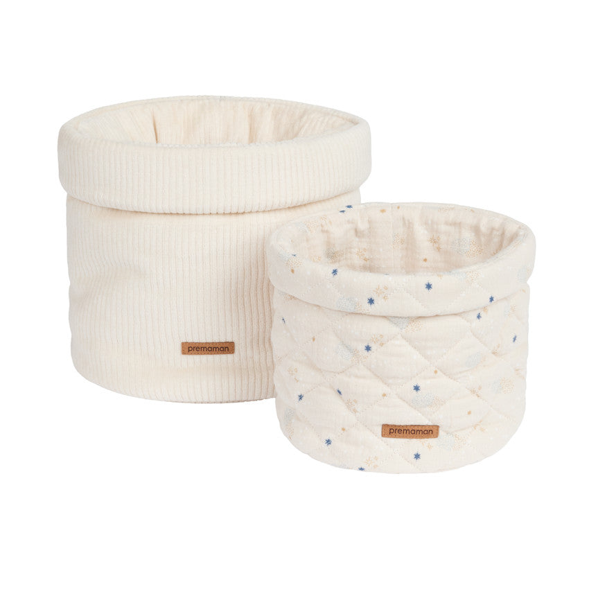 Lot de 2 paniers de rangement "Bande de Rêveurs" - Prémaman