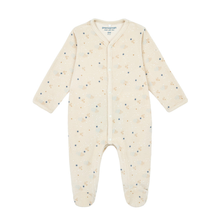 Long-sleeved velvet sleepsuit - Bande de Rêveurs - Maternity