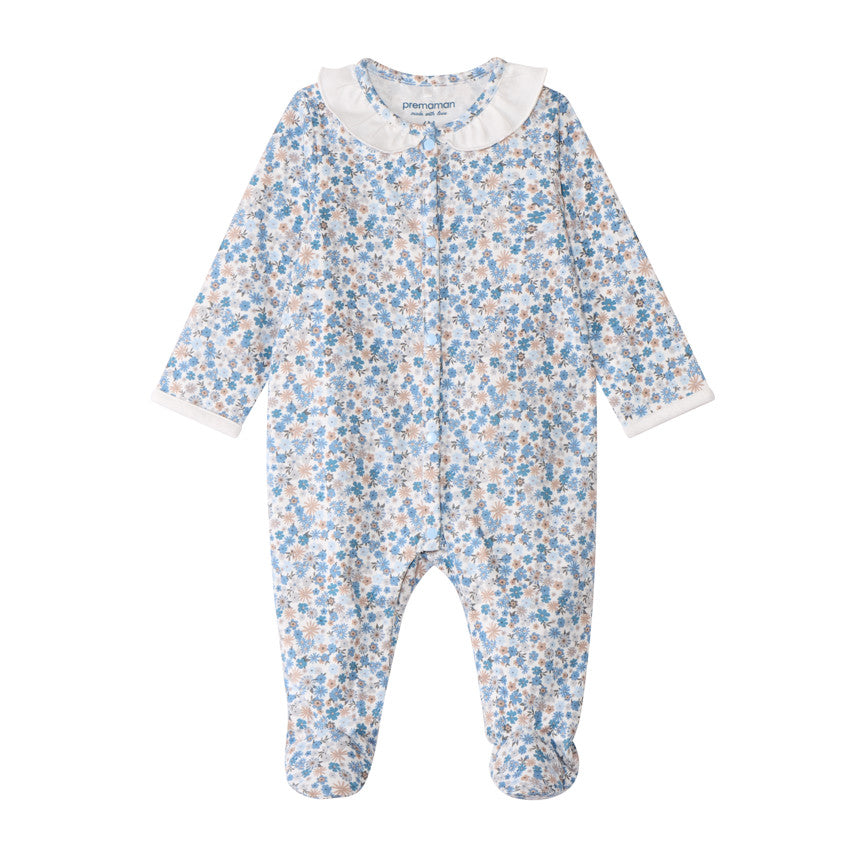 Tiny Flowers Jersey Sleepsuit - Preemie