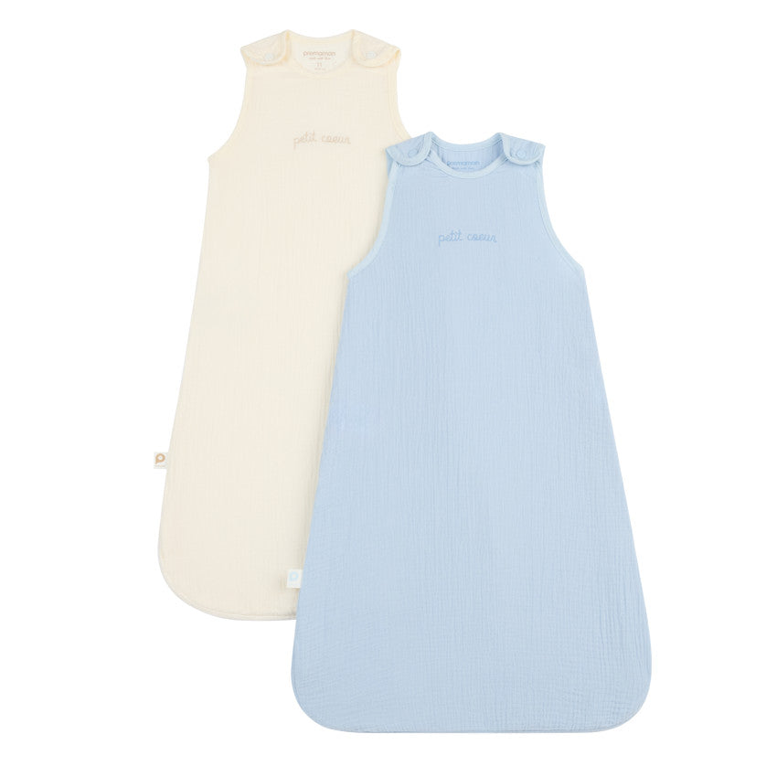 Lot de 2 gigoteuse sans manches TOG 0,5 Petit Cœur - Prémaman