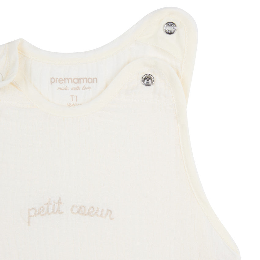 Lot de 2 gigoteuse sans manches TOG 0,5 Petit Cœur - Prémaman