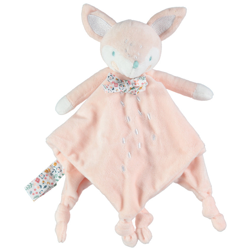 Doudou mouchoir renard en velours - Prémaman