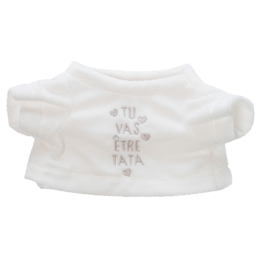 Habillage pour peluche annonce de naissance "tu vas être tata" - Prémaman