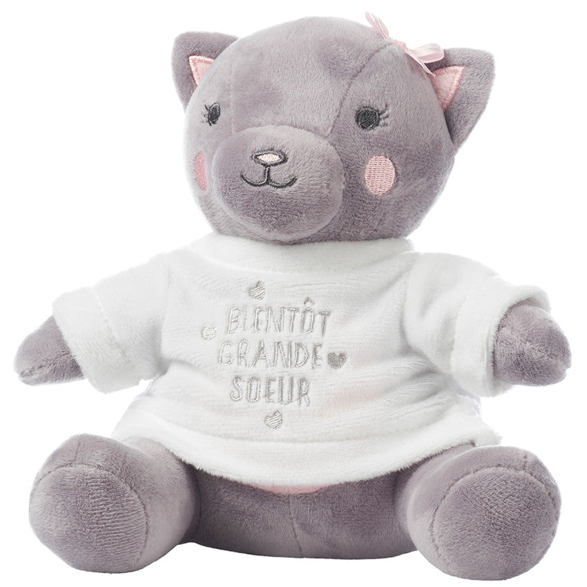 Dressing for plush birth announcement "you're going to be a big sister" - Prémaman
