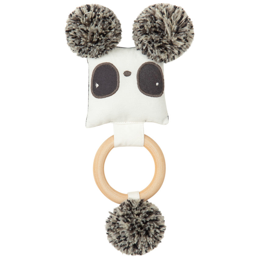 Animal head rattle and wooden ring - Pre-pregnancy