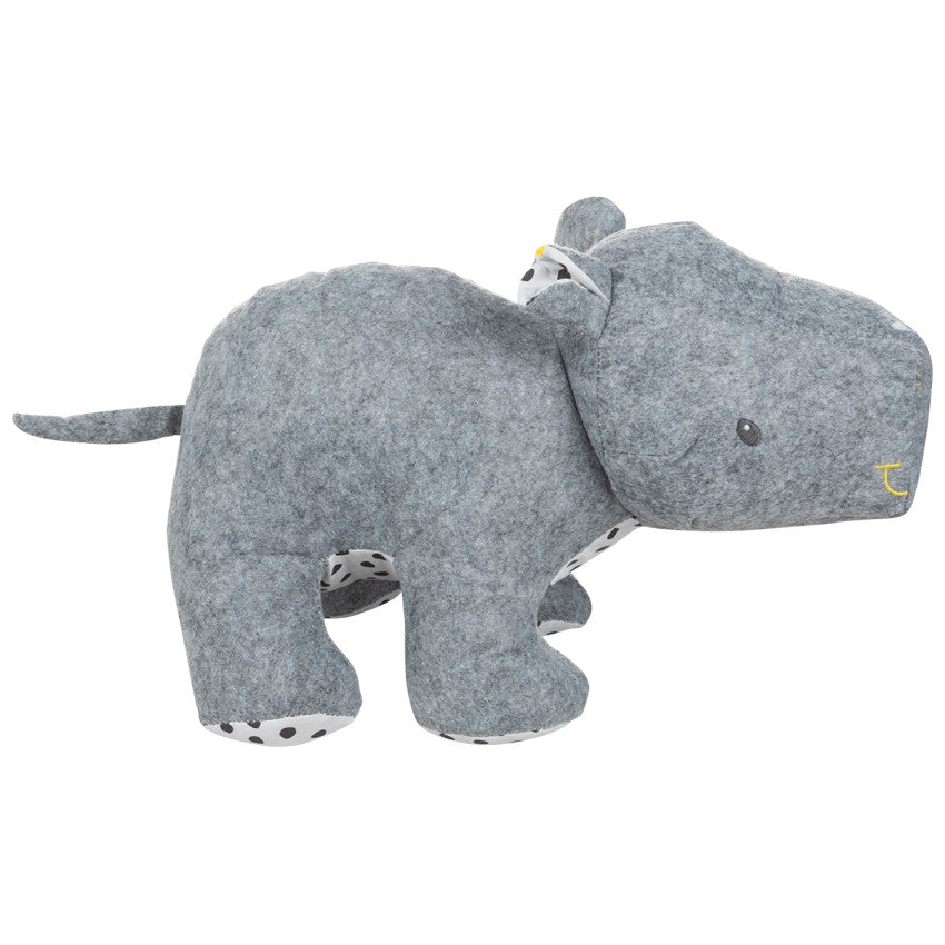 Peluche en feutrine forme hippopotame - Prémaman