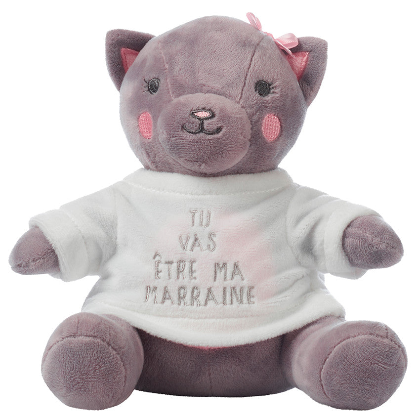 "You're going to be a godmother" Teddy Bear Dressing T-shirt - Prémaman