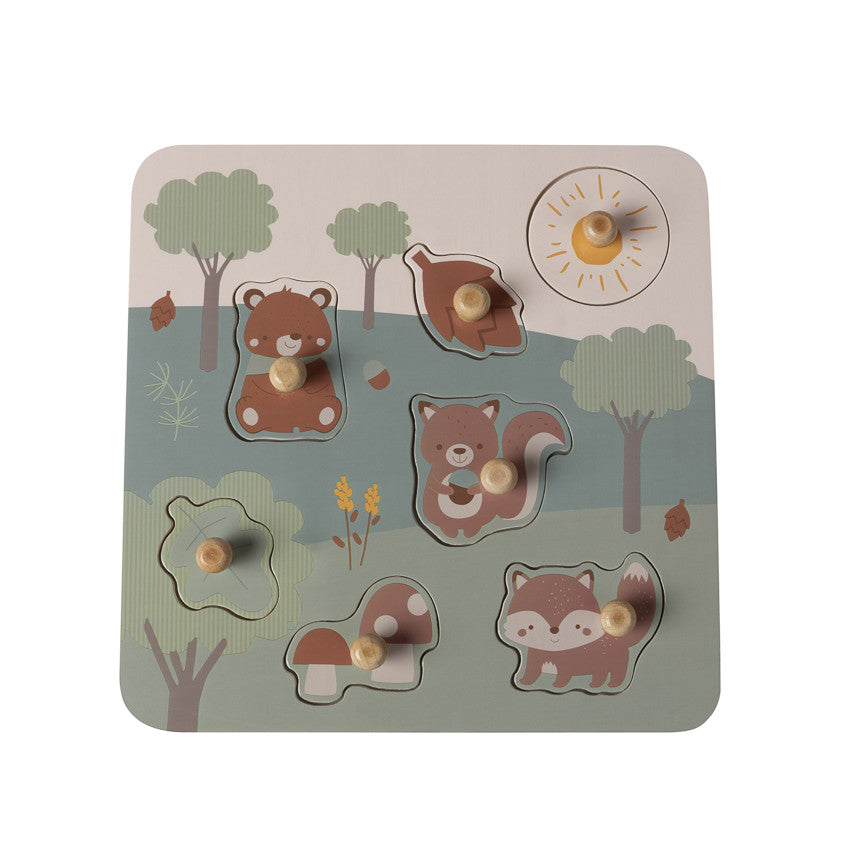 Puzzle en bois 7 pièces Roi des Forêts - Prémaman