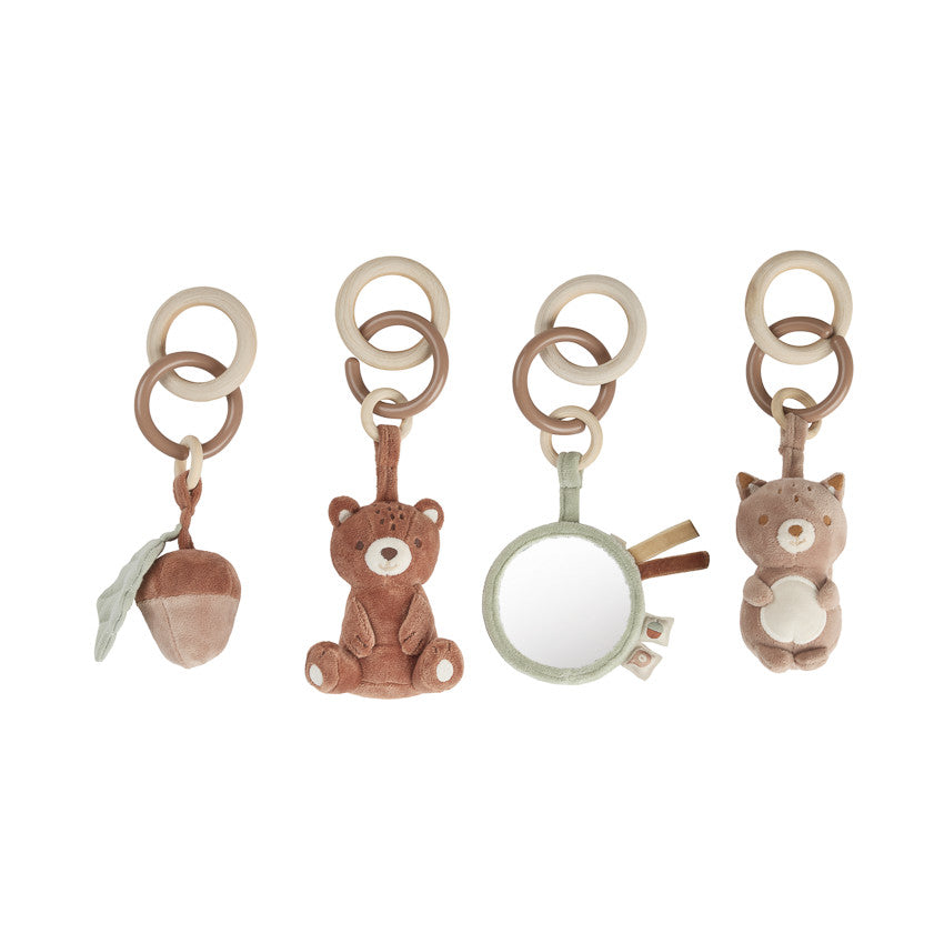 Set de 4 jouets à suspendre pour arche d'éveil Roi des Forêts - Prémaman