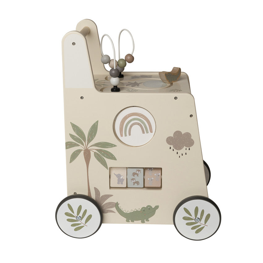 Chariot de marche ludique en bois Little Savane - Prémaman