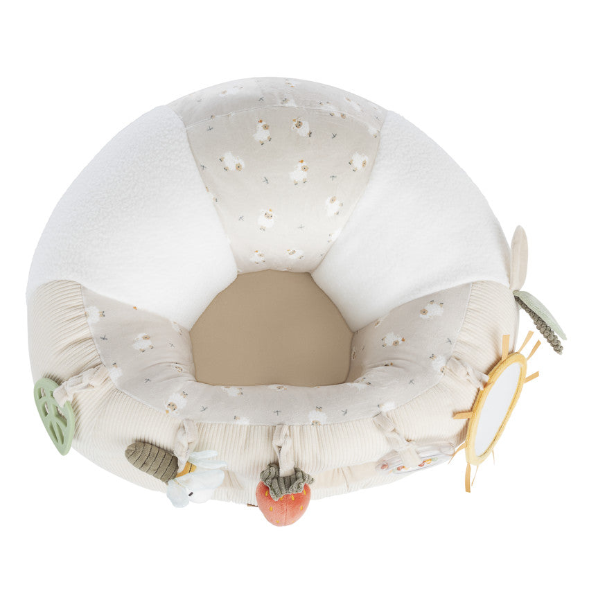 Coussin d'activités 2 en 1 La Vie à la Ferme écru - Prémaman
