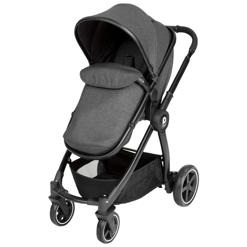 Théa 2-in-1 Duo Stroller, Grey Marl/Black - Prémaman