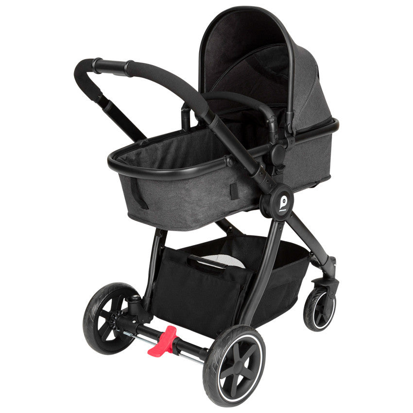 Poussette duo Théa 2 en 1 gris chiné/noir - Prémaman