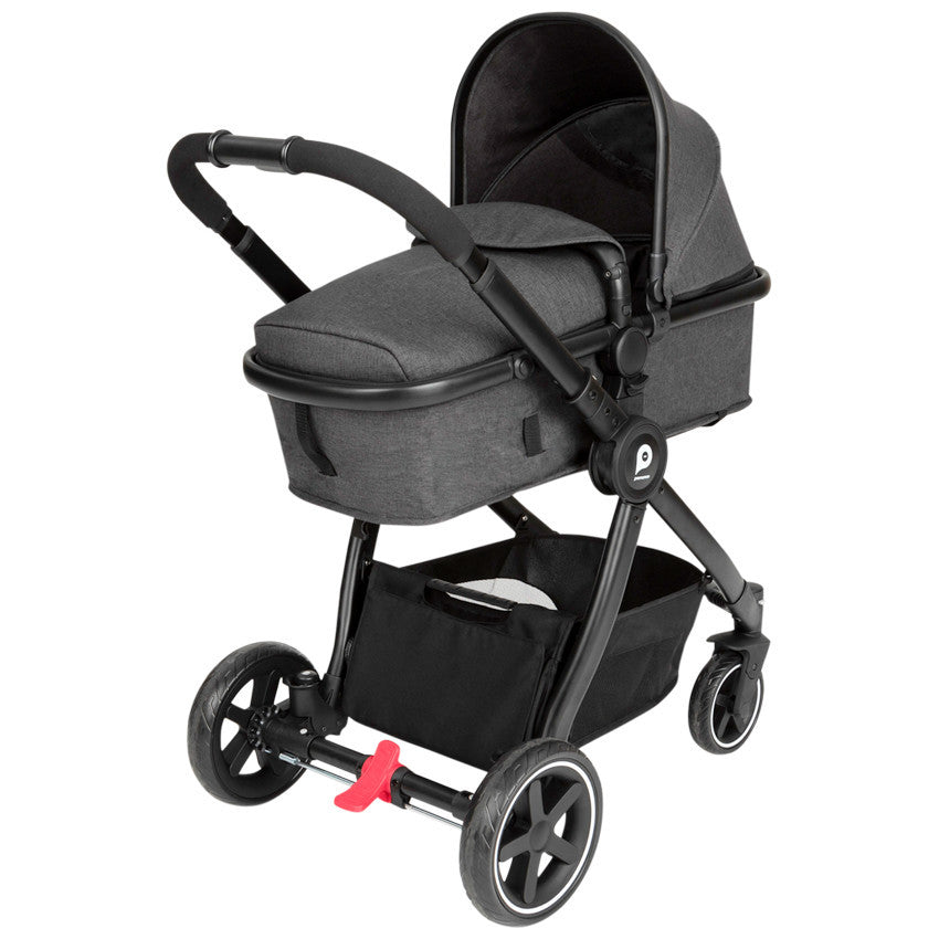 Poussette duo Théa 2 en 1 gris chiné/noir - Prémaman
