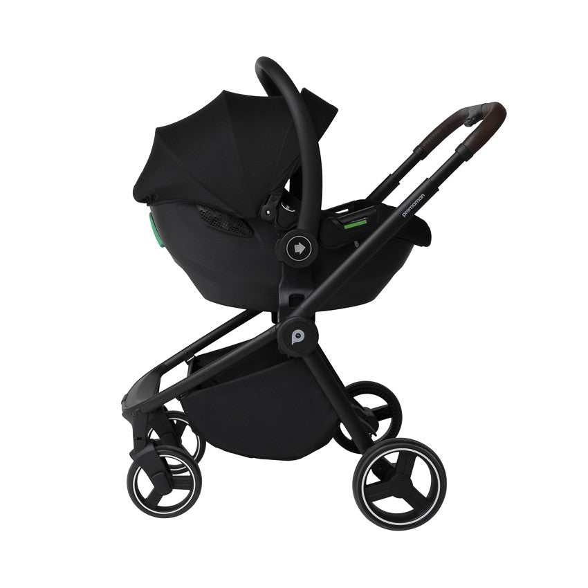 Alba Trio Stroller with Beige/Black Carrycot - Prémaman