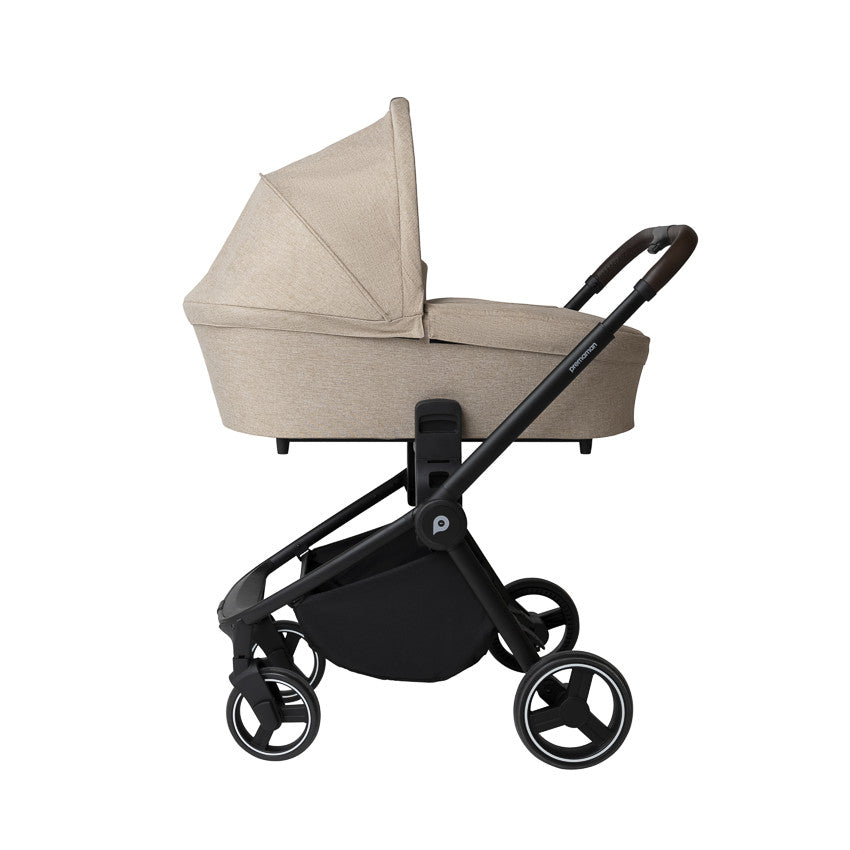 Alba Trio Stroller with Beige/Black Carrycot - Prémaman