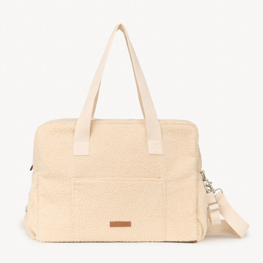 Sac à langer en bouclette avec bandoulière réglable - Prémaman