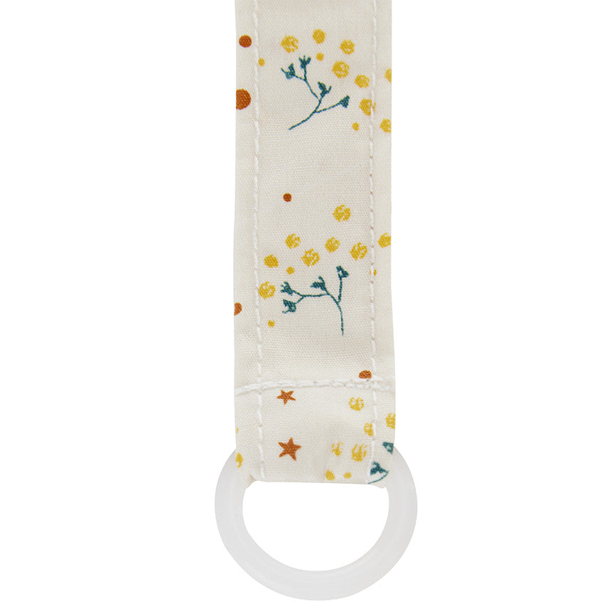 Attache-sucette à clip en bois Fleurs - Prémaman