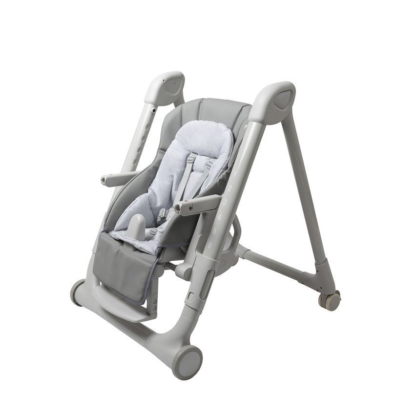 Chaise haute réglable multifonctions Harper gris - Prémaman