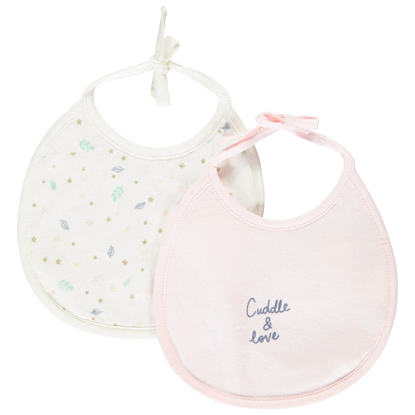 Lot de 2 bavoirs à nouer en jersey Little Deer - Prémaman