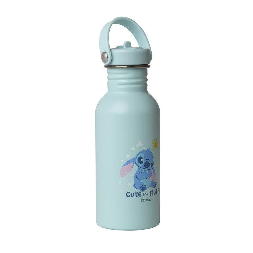 Stainless steel bottle with straw 500ml Stitch Disney blue - Prémaman