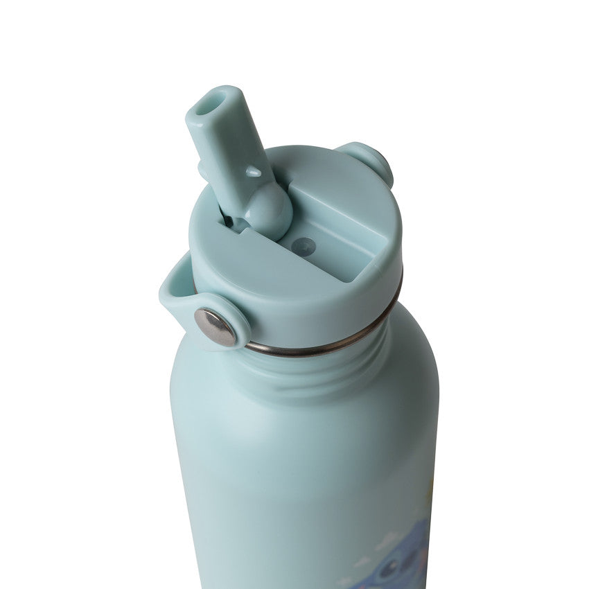 Stainless steel bottle with straw 500ml Stitch Disney blue - Prémaman