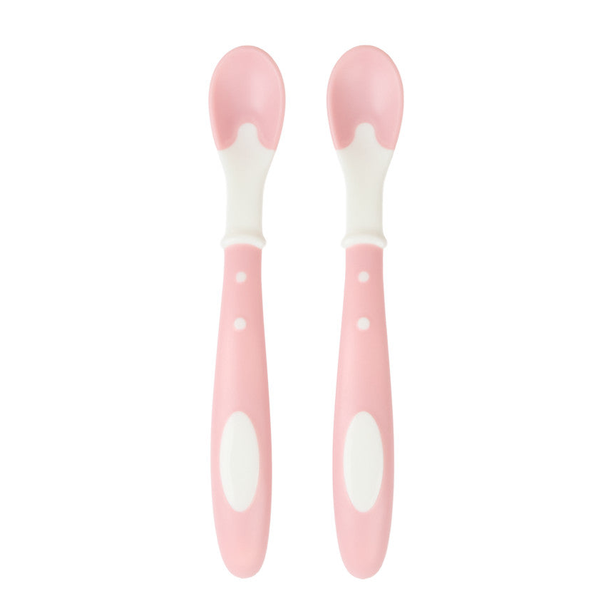 Set de 2 cuillères thermosensibles Miamix - Rose - Prémaman
