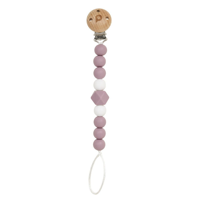 Attache sucette en silicone - Violet - Prémaman