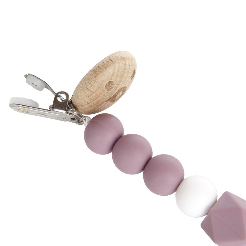 Attache sucette en silicone - Violet - Prémaman