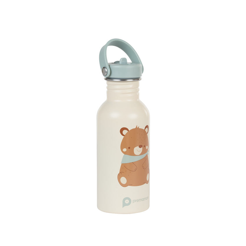 Gourde en Inox avec paille Roi des Forêts - 500 ml - Prémaman