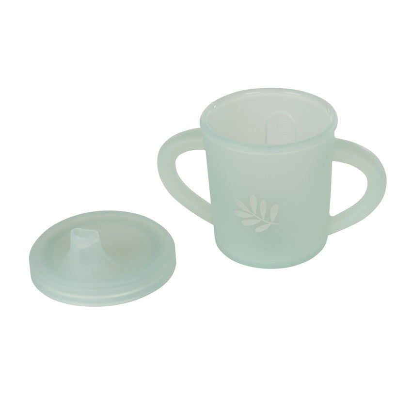 Tasse à bec avec anses latérales et motif feuillage - Prémaman