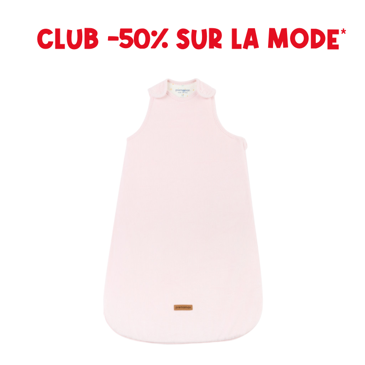 Gigoteuse sans manches en velours côtelé TOG 3.5 rose - Prémaman