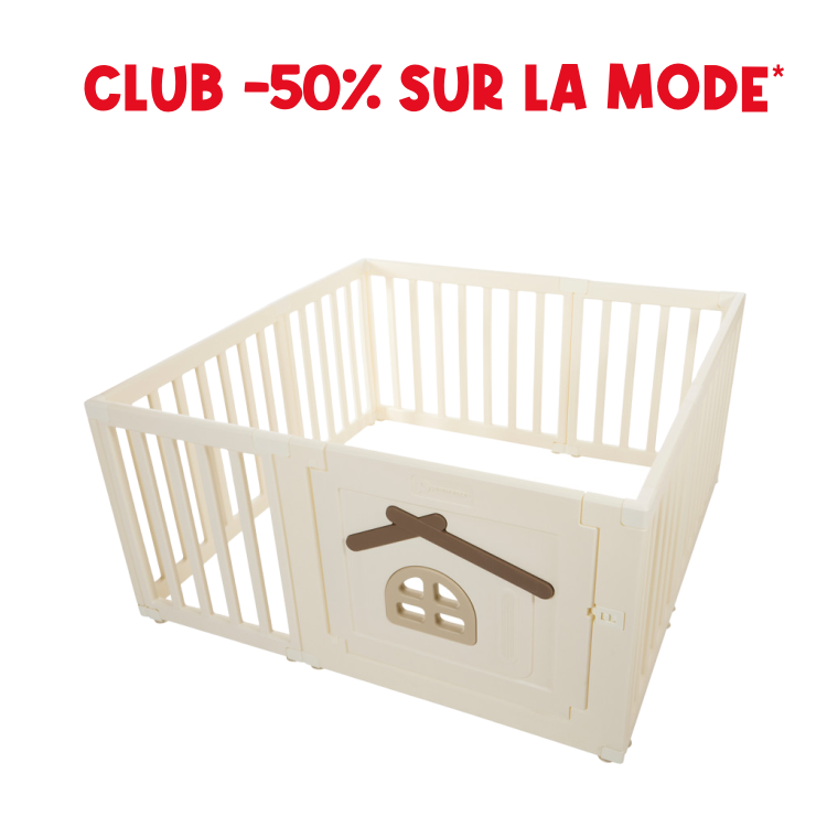 Parc modulable Joy en plastique blanc - Prémaman