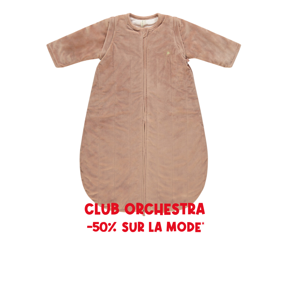 Pajamas with removable long sleeves in velvet TOG 3 - Premaman