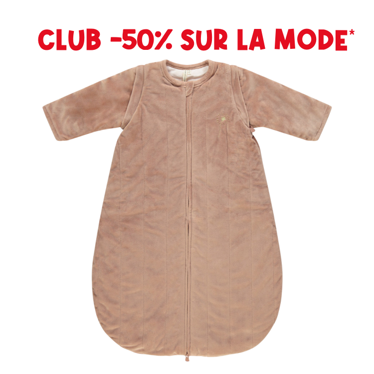 Pajamas with removable long sleeves in velvet TOG 3 - Premaman