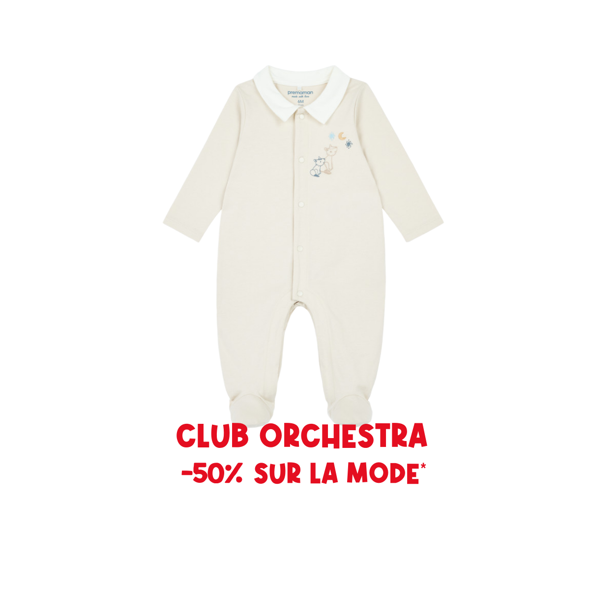 Long-sleeved jersey sleepsuit - Dreamers' Stripe - Maternity
