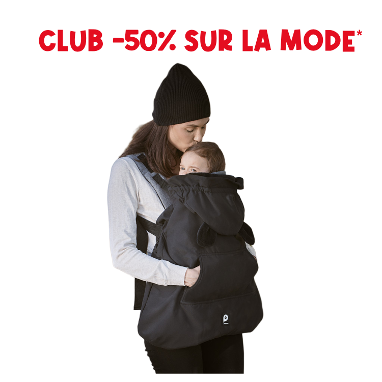 Protection chaude universelle pour porte-bébé Ourson noir - Prémaman