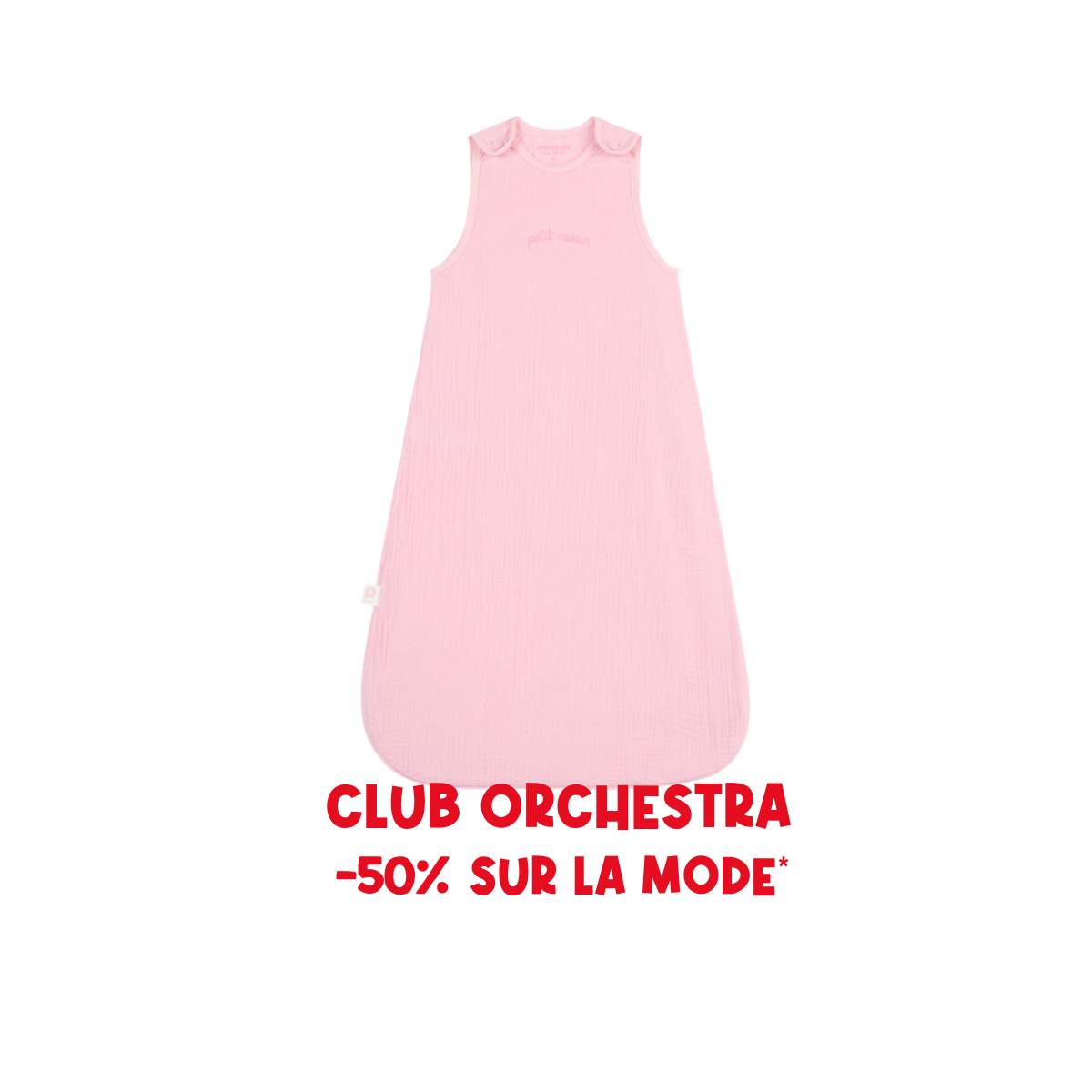 Lot de 2 gigoteuse sans manches TOG 0,5 Petit Cœur - Prémaman